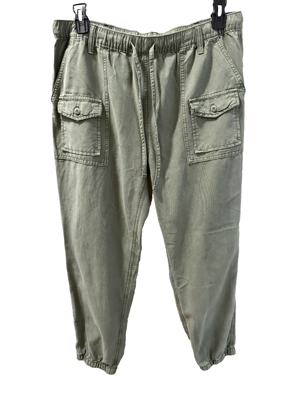 Aerie Women's Canvas Jogger Cargo Pant Army Green L Gorpcore Hiking Athleisure